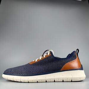 Cole Haan Generation Zerogrand Stitchlite Men's 13 Navy Knit Casual Sneakers EUC